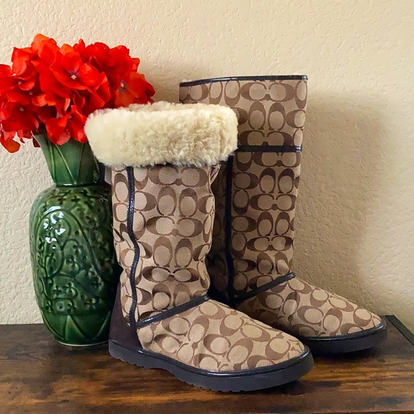 Coach Nikole Signature shearling boots